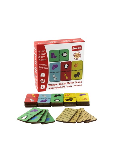 Rossie Ahşap Eşleştirme Oyunu - Domino Game