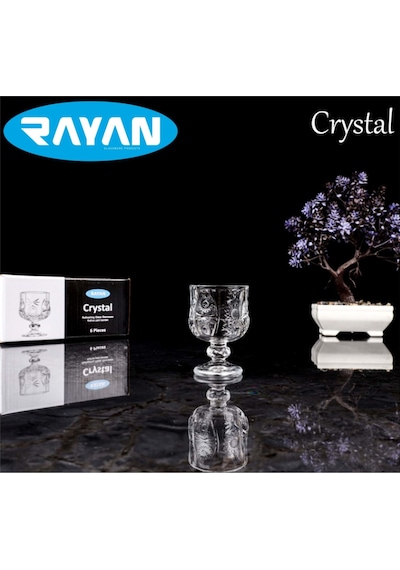Rayan Crystal 6'lı Kahve Yanı Bardak