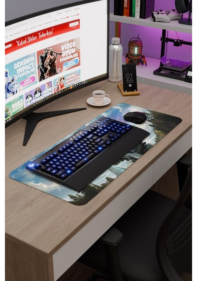Halo Kaymaz Dikişli Kauçuk Oyuncu Mousepad V1 - 70x30 Xl Gaming Mouse Pad Fare Altlığı