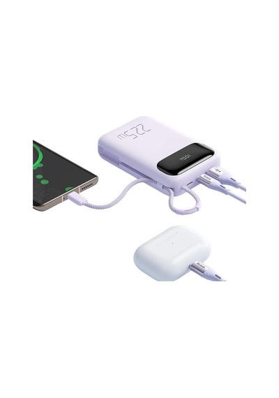 Mcdodo Mc-3245 22.5w Pd+qc 10000 Mah Powerbank & Type-c Şarj Kablosu - Mor