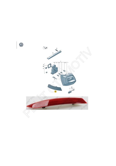 Polo Arka Tampon Reflektörü Sağ Dış 6c0945106b 2015-2018