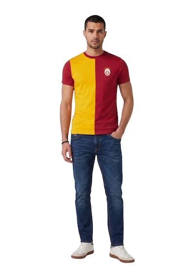 Gsstore Galatasaray Parçalı 5 Yıldız Yetişkin T-shirt Kırmızı - Sarı