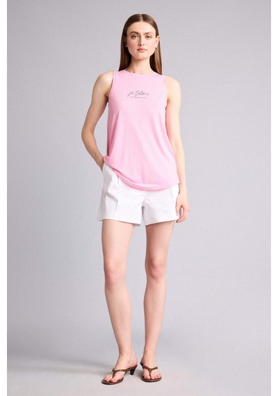 Defacto Relax Fıt Baskılı Bisiklet Yaka Bluz H9289ax26smpn253 Pembe-pn253