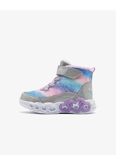 Skechers Infinite Heart Lights - Lovin Hearts Kız Çocuk Gri Işıklı Bot Karışık