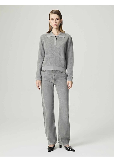 Nocturne Kadın Düğme Aksesuarlı Triko N26kd50153 Gri
