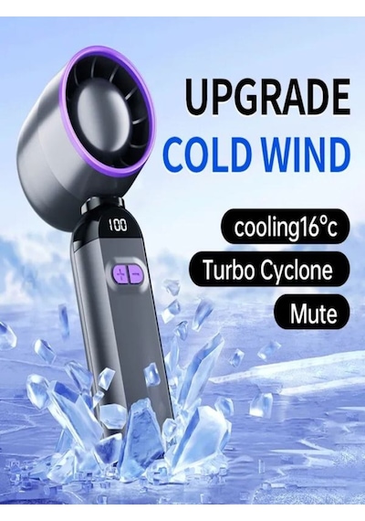 2026 Yeni Taşınabilir Mini Fan 100 Kademeli Hız Ayarlı Turbo Vantilatör