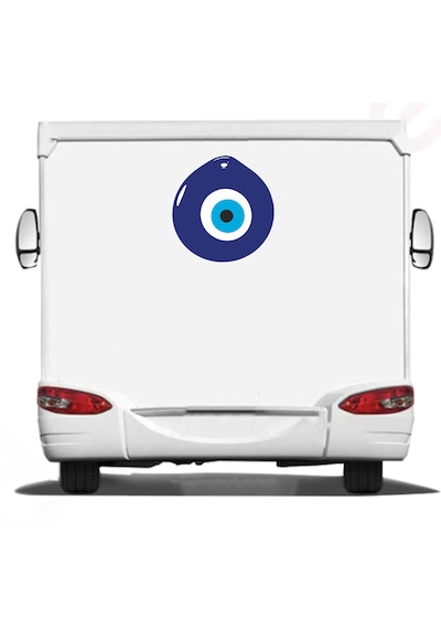Nazar Boncuğu Sticker Araba Oto Motosiklet Karavan Sticker Etiket 00005 40x40 Cm