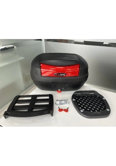 First Bag Motosiklet Çantası 48 Litre Kırmızı  Reflektörlü