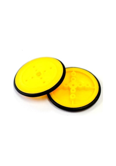 42mm Mini Rubber Tekerlek 3mm Mil Uyumlu Robot Oyuncak