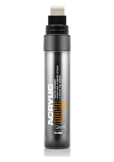 Montana Cans Acrylic Marker, 15mm, Shock Black S9000 103 Ivory