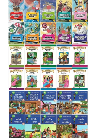 3. Sınıf Okuma Alışkanlığı Kazandıran Okumayı Sevdiren 30 Kitap + Kuru Boya Kalemi Hediyeli