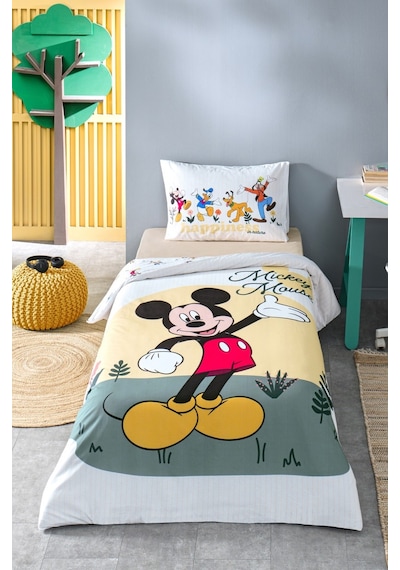 Özdilek Mickey Mouse Nomadic Sarı Tek Kişilik Disney Lisanslı Las Sarı