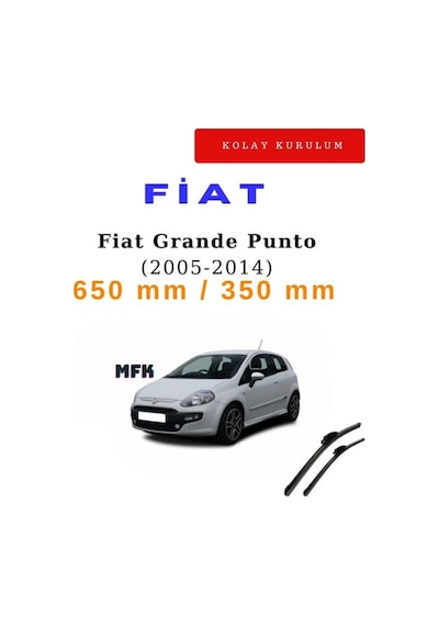 Fiat Grande Punto 2005-2014 Araca Özel Silecek Ön İki