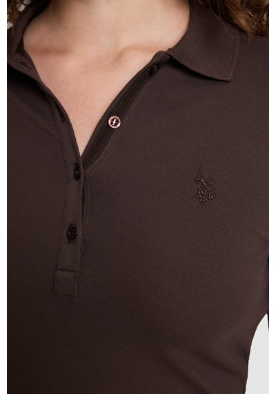 U.S. Polo Assn. Kadın Koyu Kahverengi Basic Sweatshirt 50326760 Vr084
