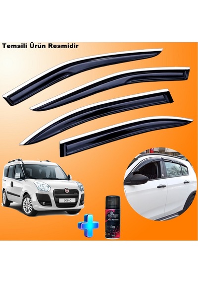Fiat Doblo 2 Mügen Cam Rüzgarlığı Abs Nikelajlı Cam Rüzgarlığı 2010-2021 4 Lü + Ebrayn 150 Ml Koku