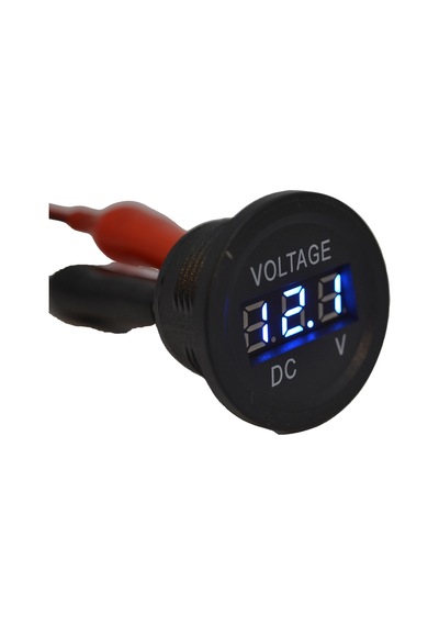 12v 24v Dc Voltmetre Yuvarlak Düz
