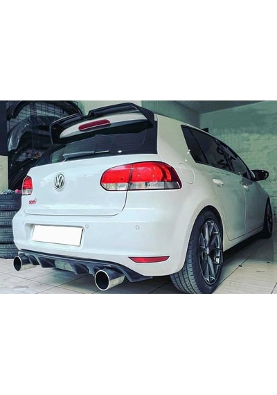 Vw Golf 6 Rieger Difüzör Parlak Siyah Plastik 2008 2009 2010 2011 2012 Arka-difizör-bodykit-ek