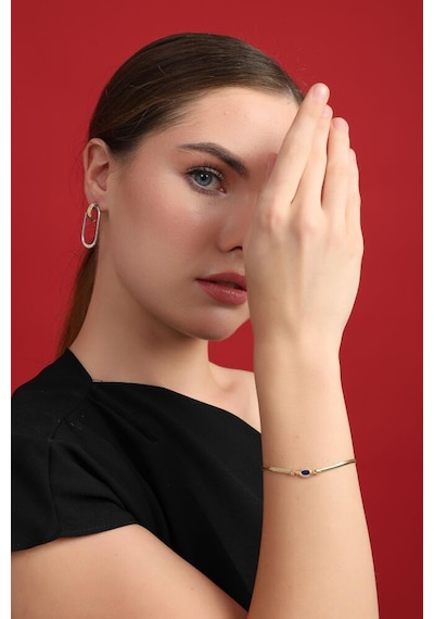 Balık Sırtı Bileklik Blur Opal Taşlı 17+3 Cm En 3 Mm T14466 Renkli