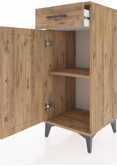 Hyperion Komodin Tek Raflı Tek Çekmeceli Tek Kapaklı 44x44x10... Çam