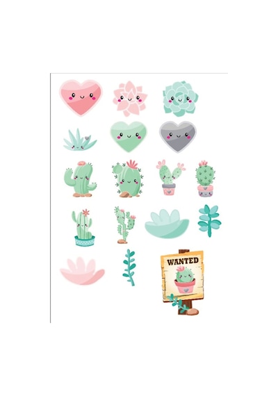 Sevimli Kaktüs Sticker Set 2