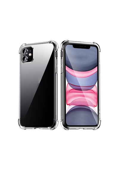 Kzy İletişim Apple İphone 11 İle Uyumlu Kapak Kamera Bölümü Açık Airbag Antishock Köşe Korumalı Şeffaf Silikon Kılıf