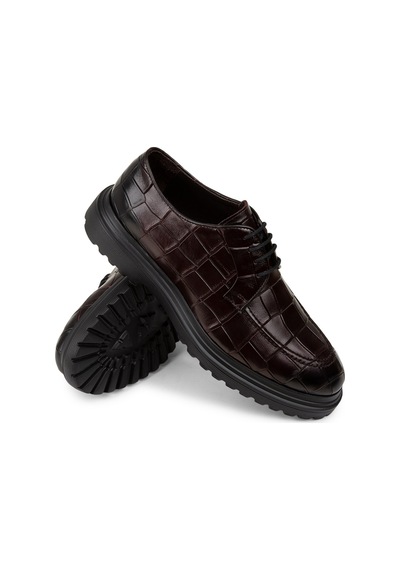 Deery Hakiki Deri Bordo Günlük Erkek Ayakkabı - 01931mbrde01 Bordo