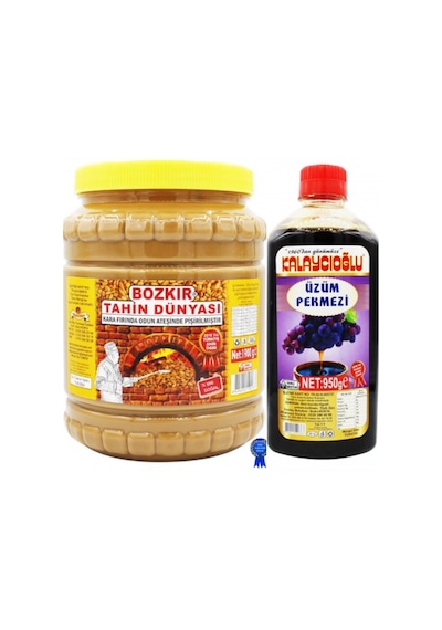Kalaycıoğlu Bozkır Tahin Dünyası Kavrulmuş Tahin 1900 G + Üzüm Pekmezi 950 G