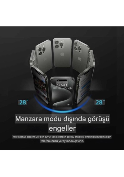 Apple Uyumlu   iPhone 15 Pro Max Gizliliği Koruma 3d Antistatik Hayalet Ekran Koruyucu