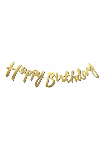 Delux Happy Birthday Kaligrafi Banner 5 Adet Diğer