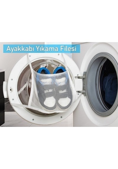 Hassas Çamaşır - Ayakkabı Yıkama Filesi Kapak Bağlamalı 35 X 20 Cm Diğer