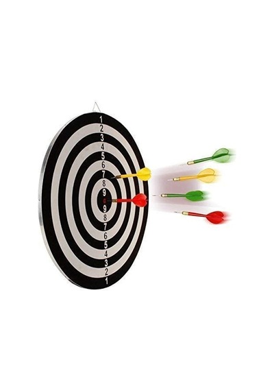 Dart Tahtası Seti 15 İnç Büyük Orta Boy Çift Taraflı Dart Tahtası
