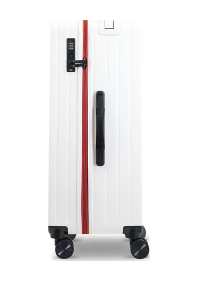 Ground İnce Çizgili Ametis 2'li Set Valiz 010737 Beyaz