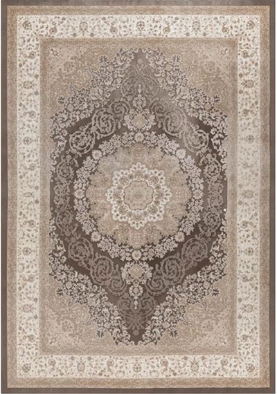 Çam Halı Gloria Td32803 Kahverengi Klasik Desen Dokuma Saçaklı Kilim