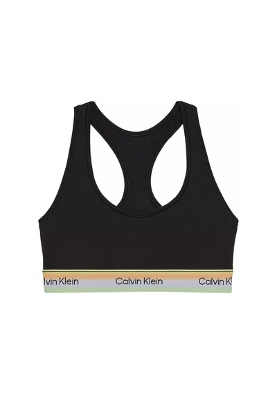 Calvin Klein Kadın Logo Detaylı Elastik Bel Bantlı Pamuklu Siyah Bralet-15846