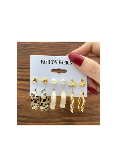 So-much Kadın Yeni Sezon Çoklu Küpe Seti-1 Leopar - 255478412 Leopar - 255478412 Leopar