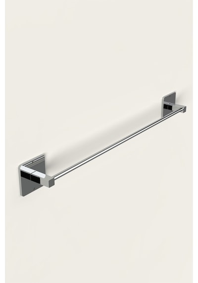 Karteya Yapışkanlı Gümüş Rulo Ve Uzun Havluluk Wc Kağıtlık Ve Fön Askısı Havluluk Banyo Mutfak 4'lü Set Krom