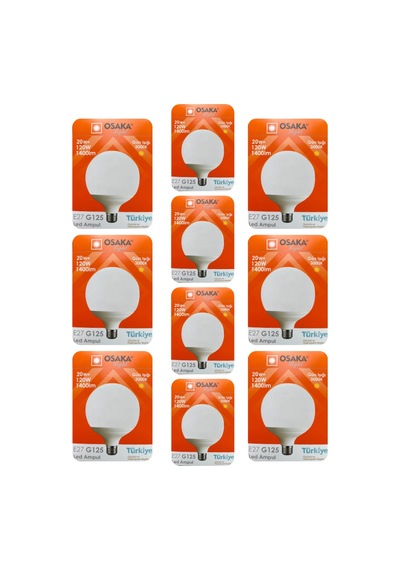 10 Adet 20w 120w 3000k Sarı Işık E27 Duylu Kalın Duy Glop Led Ampul