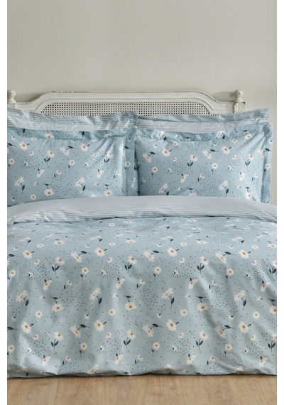 Karaca Home Daisy %100 Pamuk Çift Kişilik Nevresim Takımı Mint M 200.22.08.0034 Mint