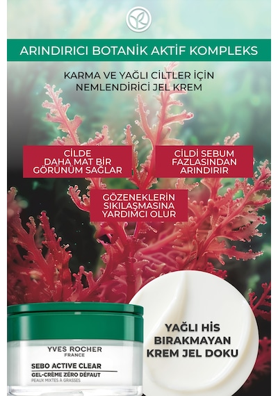 Karma Ve Yağlı Ciltler İçin Gözenek Sıkılaştırıcı Ve Nemlendirici Jel Dokulu Krem 50ml