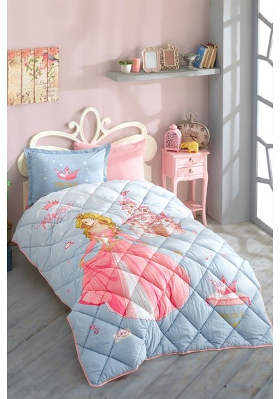 Ranforce 100% Pamuk Tek Kişilik Uyku Seti Crown Pembe-4422