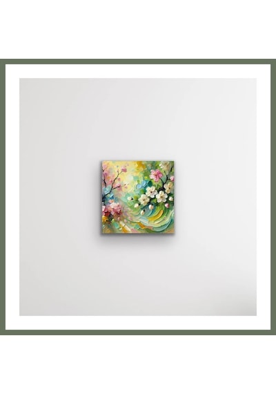 Bezos İlkbahar Mevsimi Kanvas Tablo 60x60cm Bezos1 Çok Renkli