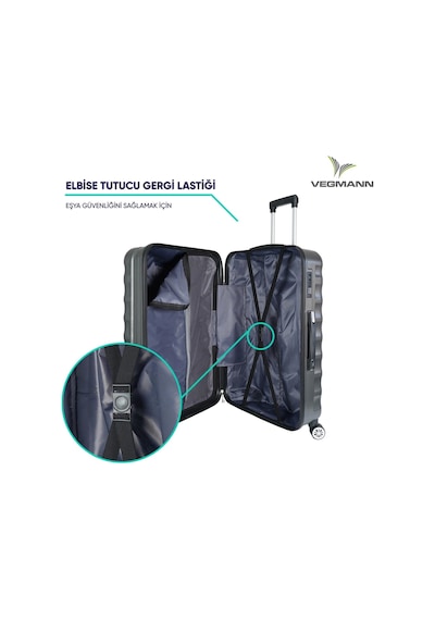 Vegmann Delphin Antrasit Kabin Boy Valiz Antrasit