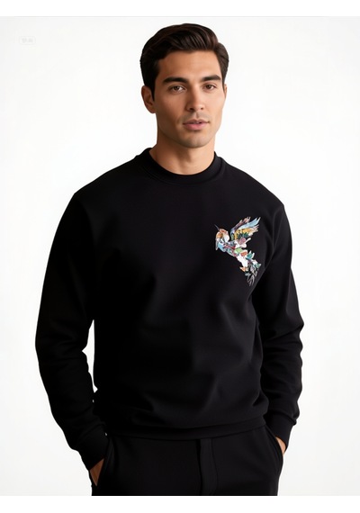 Ogc Anka Kuşu Unisex Sweatshirt Siyah
