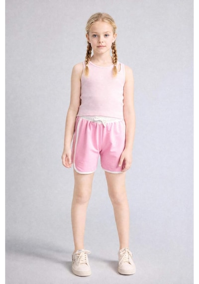 Defacto Sweatshirt Kumaşı Şort Kız Çocuk G9070a826hspn666 Pembe-pn666