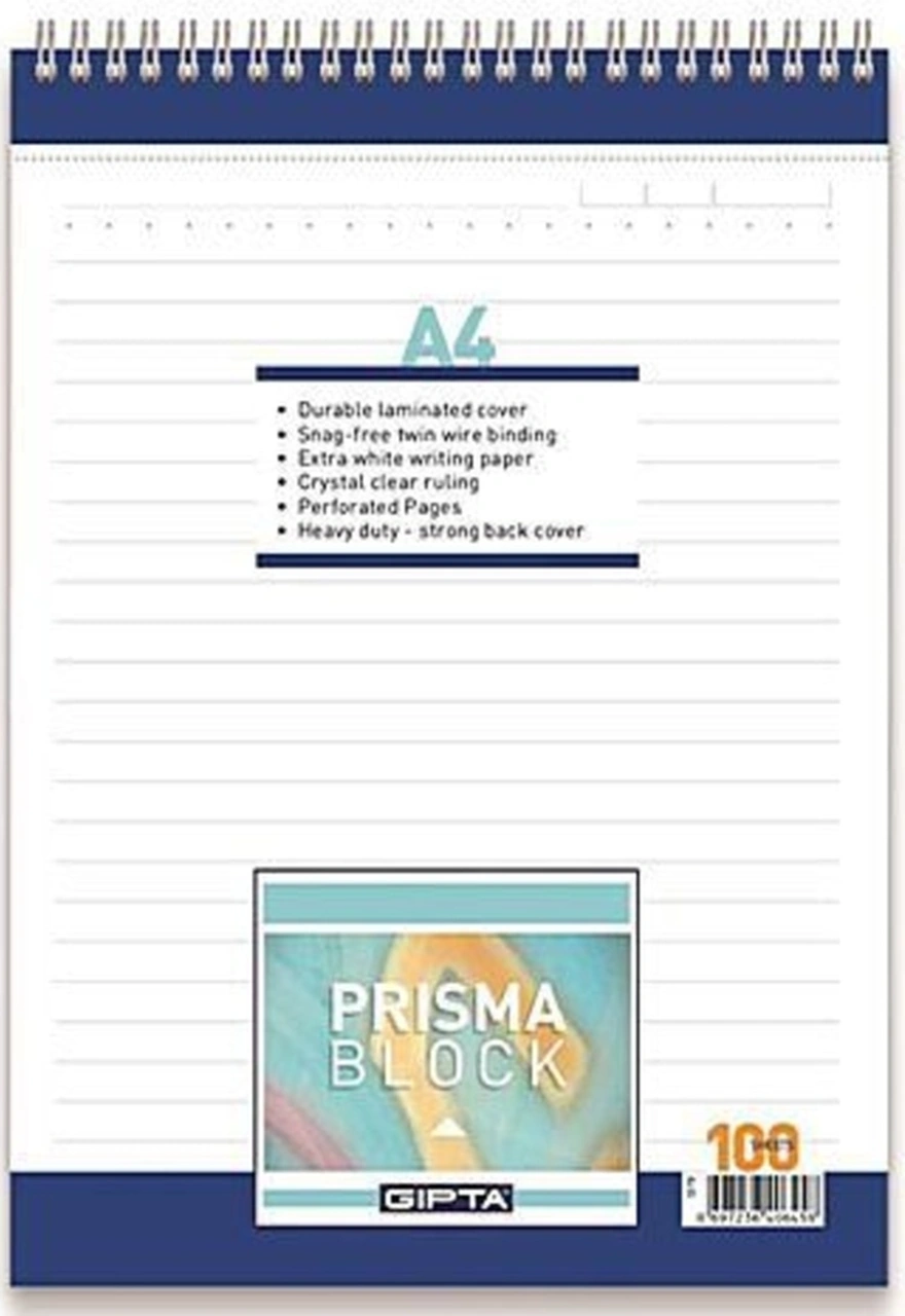 Prisma Spiralli Karton Kapak Kareli Bloknot A4 100 Yaprak 1377 Std