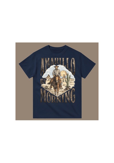 Qmen Style Unisex Basic Baskılı T-shirt Amarillo By Morning Beyaz %100 Pamuk