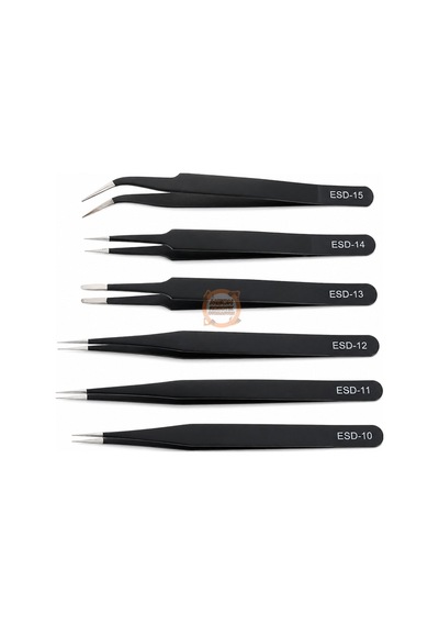 Cımbız Seti Anti Statik 6 Lı Esd-10/11/12/13/14/15 Hassas Elektronik Tamir Seti