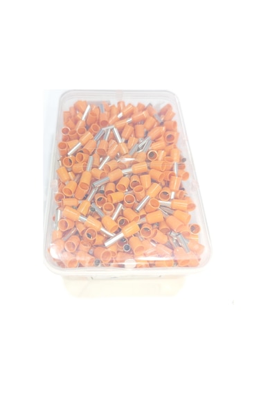 4 Mm Tek Girişli İzoleli Kablo Yüksüğü - Fransız Norm Turuncu 1 Paket 500 Adet