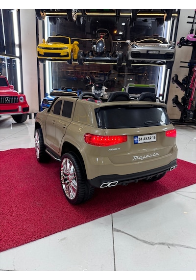 Poyraz Akülü Bmwi Suv Akülü Araba 12v 0-7 Yaş Özel Plaka Bej