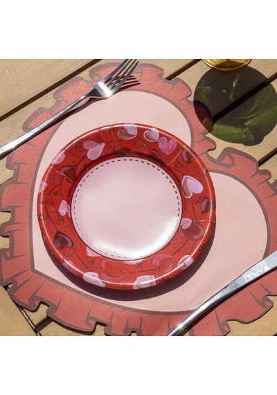 Love S Kağıt Tabak 21 Cm 12'li Paket Beyaz